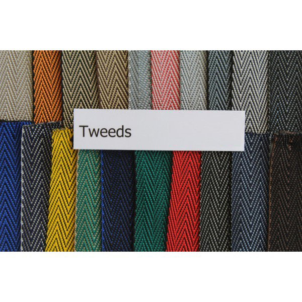 Various Coloured Tweeds Made From UV stabilised polyproplyene binding
